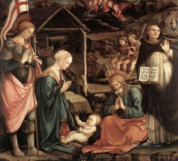 フラ・フィリッポ・リッピ Painting - 聖者の礼拝 1460年 ルネサンス フィリッポ・リッピ